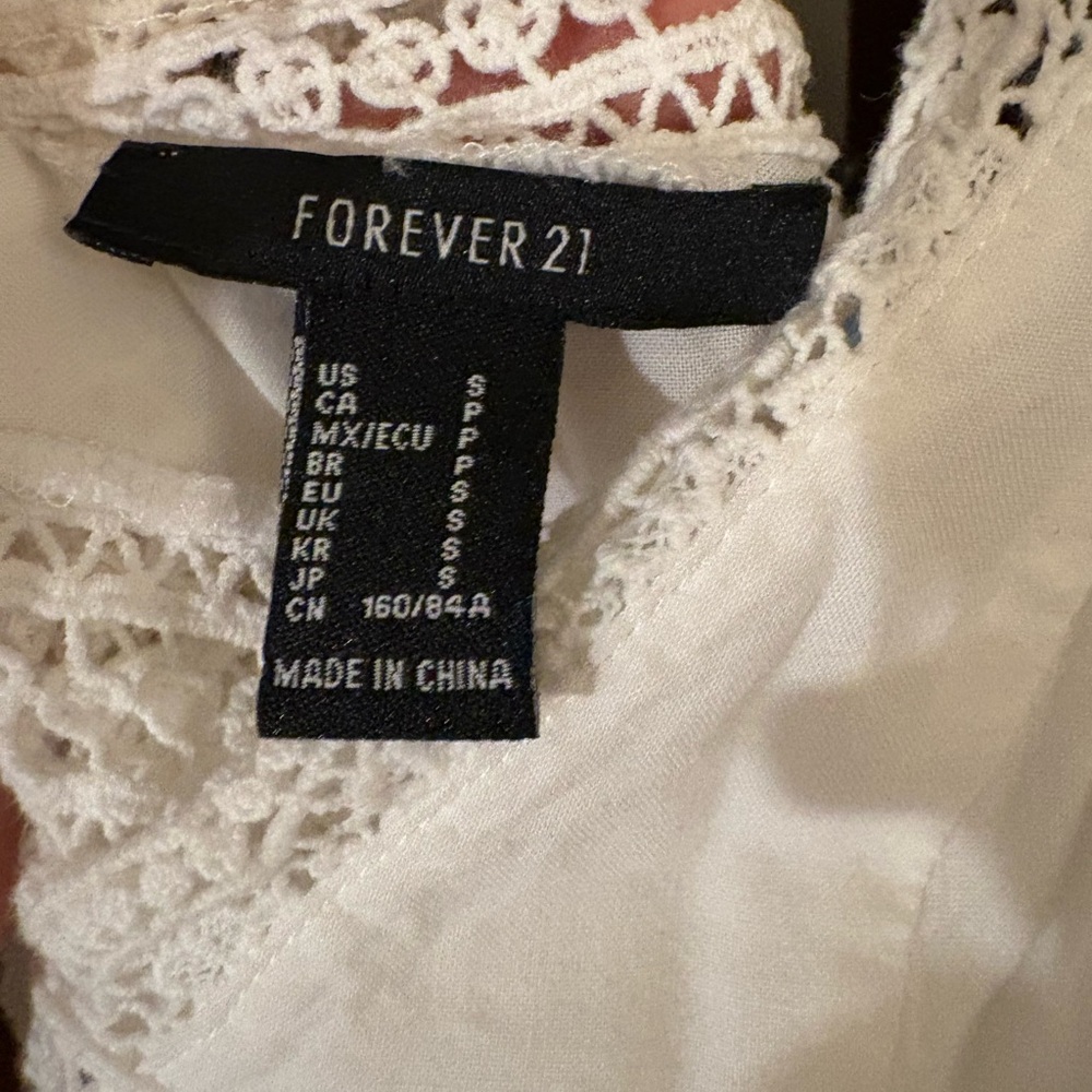 Forever 21 White Lace Detail Boho Maxi Dress - Picture 4 of 13